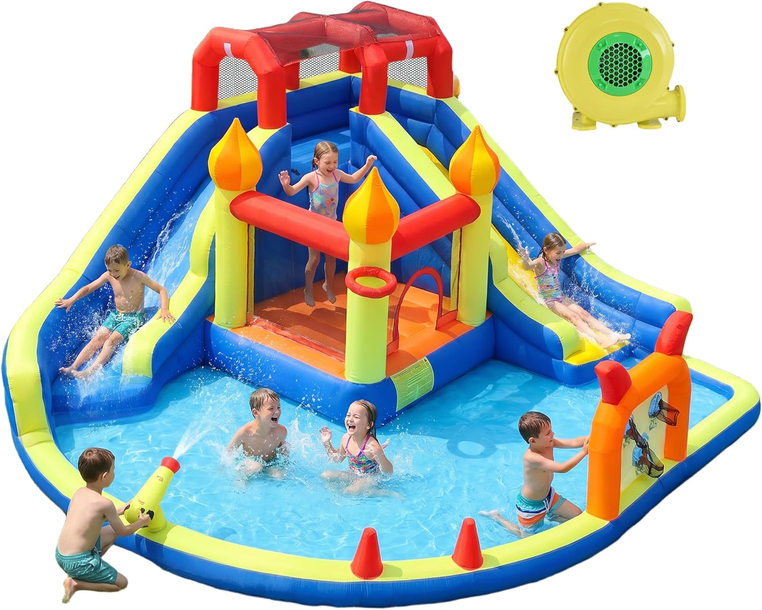 Kids Outdoor Inflatable - Kids Jumping Castle with Two Long