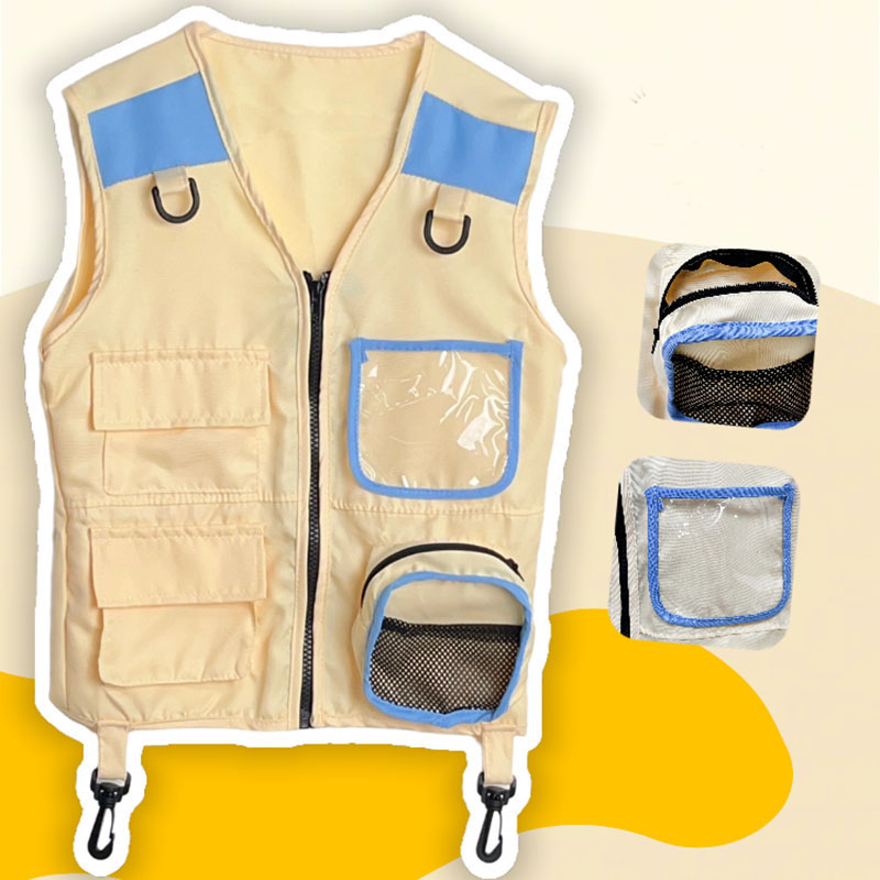 Kids Outdoor Lounge Set - Children Explorer Vest Pretend Play Cosplay