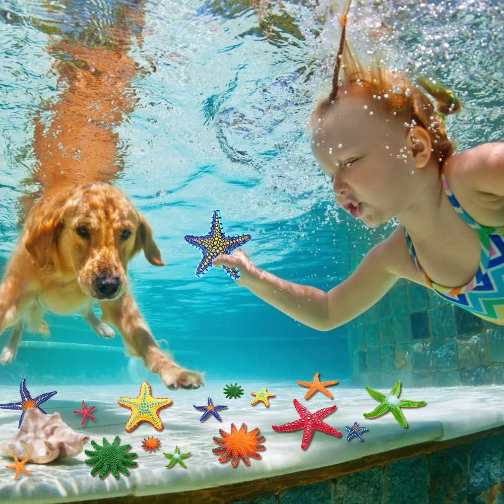 Kids Outdoor Water Toys - Diving Pool Toys Colorful Starfish Underwater