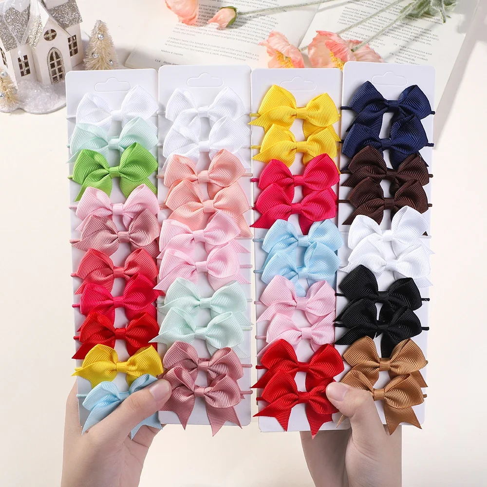 Kids Outdoor Gifts - 10Pcs Bows Elastic Hair rubber band