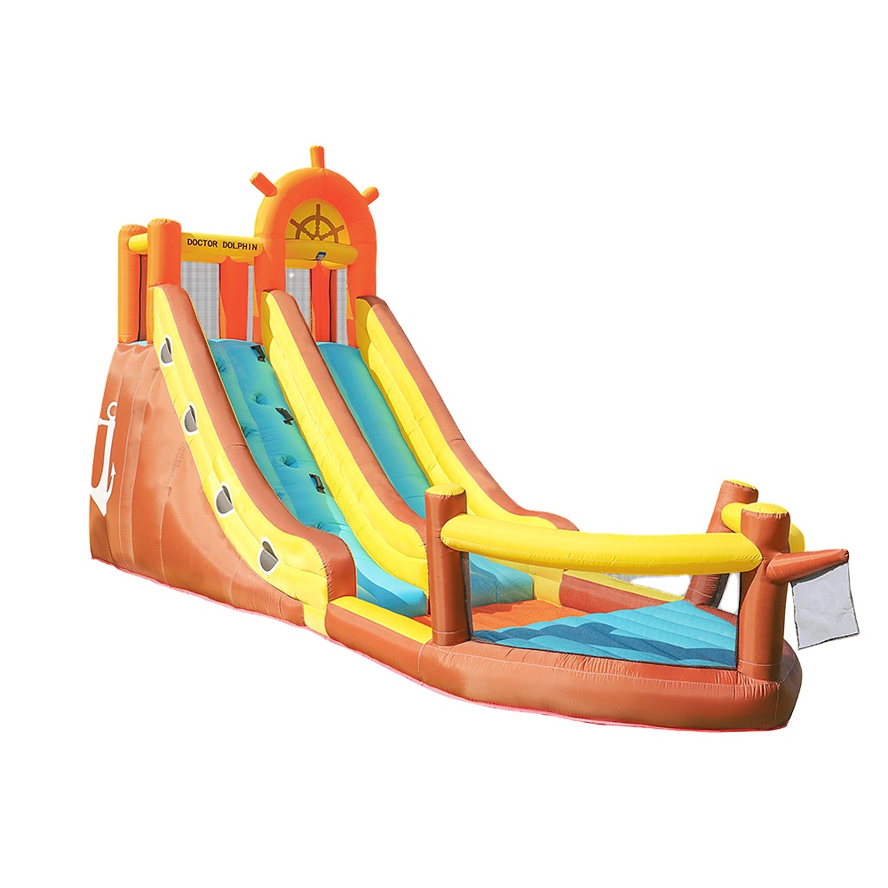 Kids Outdoor Inflatable - Doctor Dolphin Pirate Ship Outdoor Jumping
