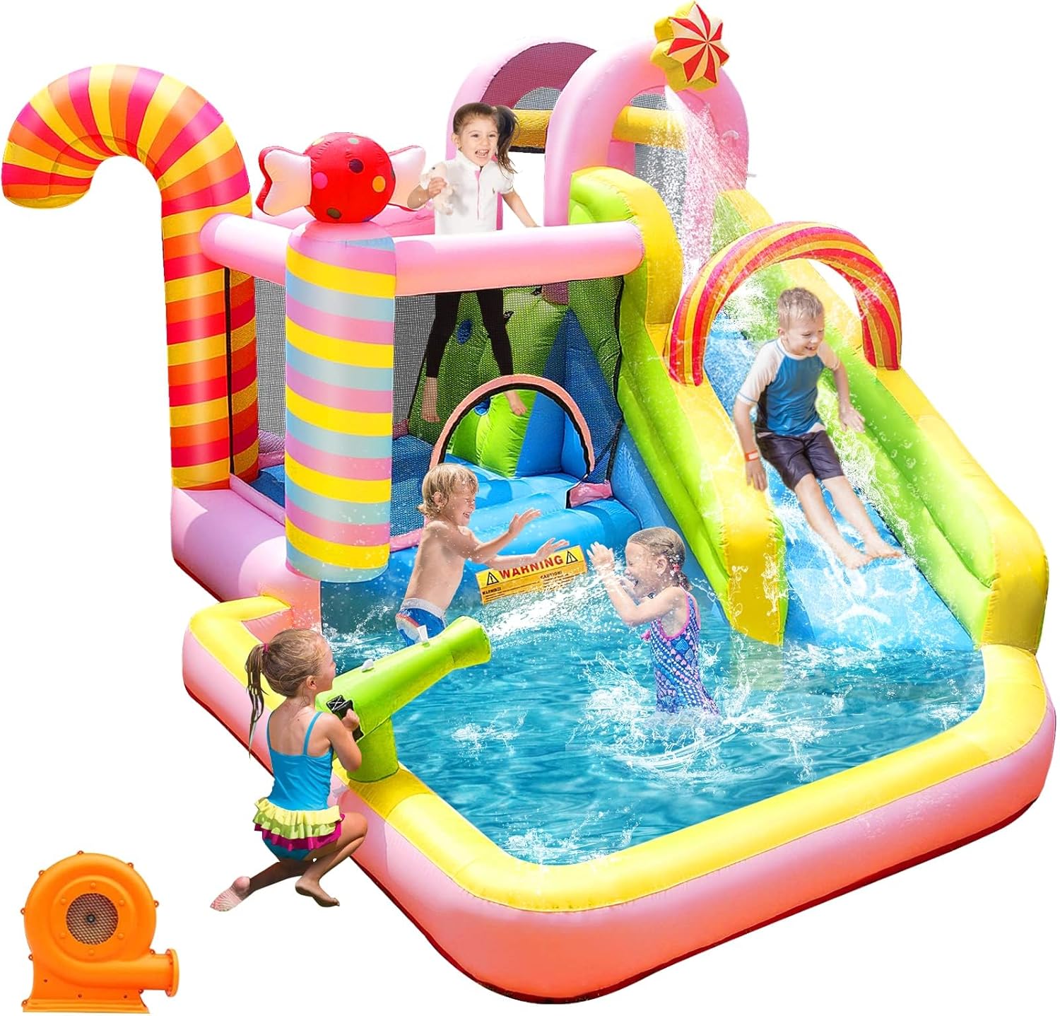 Kids Outdoor Inflatable - Kids Inflatable Water Slide Bounce House,