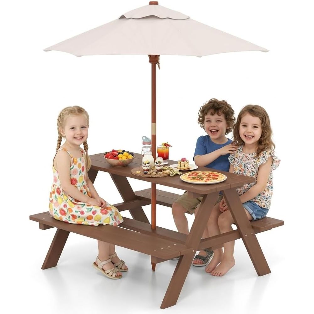 Kids Outdoor Umbrella For Table - Kids Picnic Table, ir Wood Kids