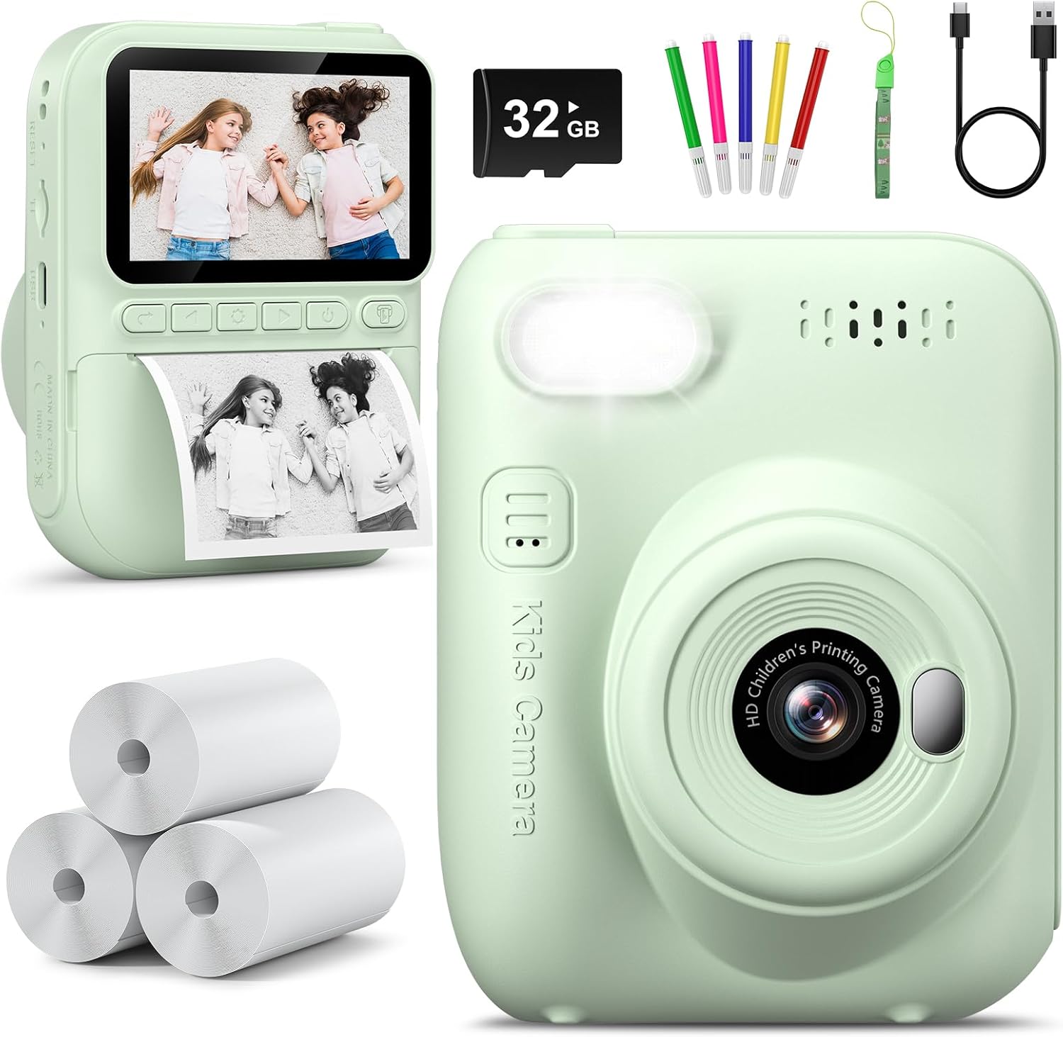 Kids Outdoor Gifts - Instant Print Kids Camera, Portable Digital