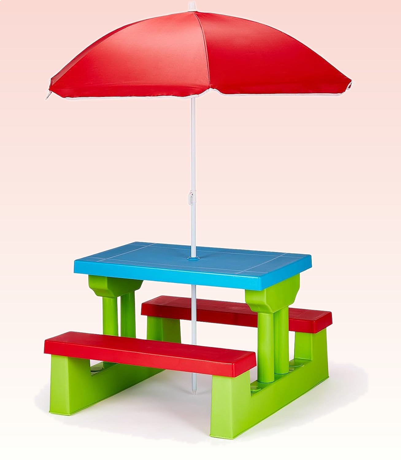 Kids Outdoor Umbrella For Table - JOYMOR Kids Picnic Table with Umbrella,