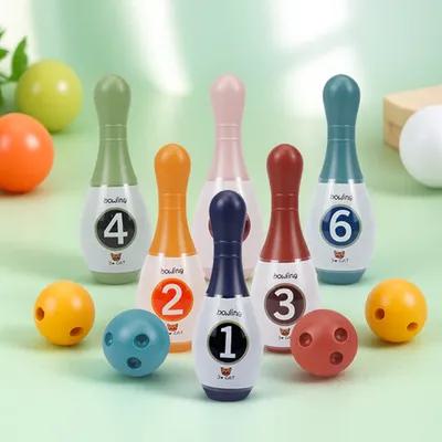 Kids Outdoor Ball - 1Set Indoor Bowling Kids Numbered Pins
