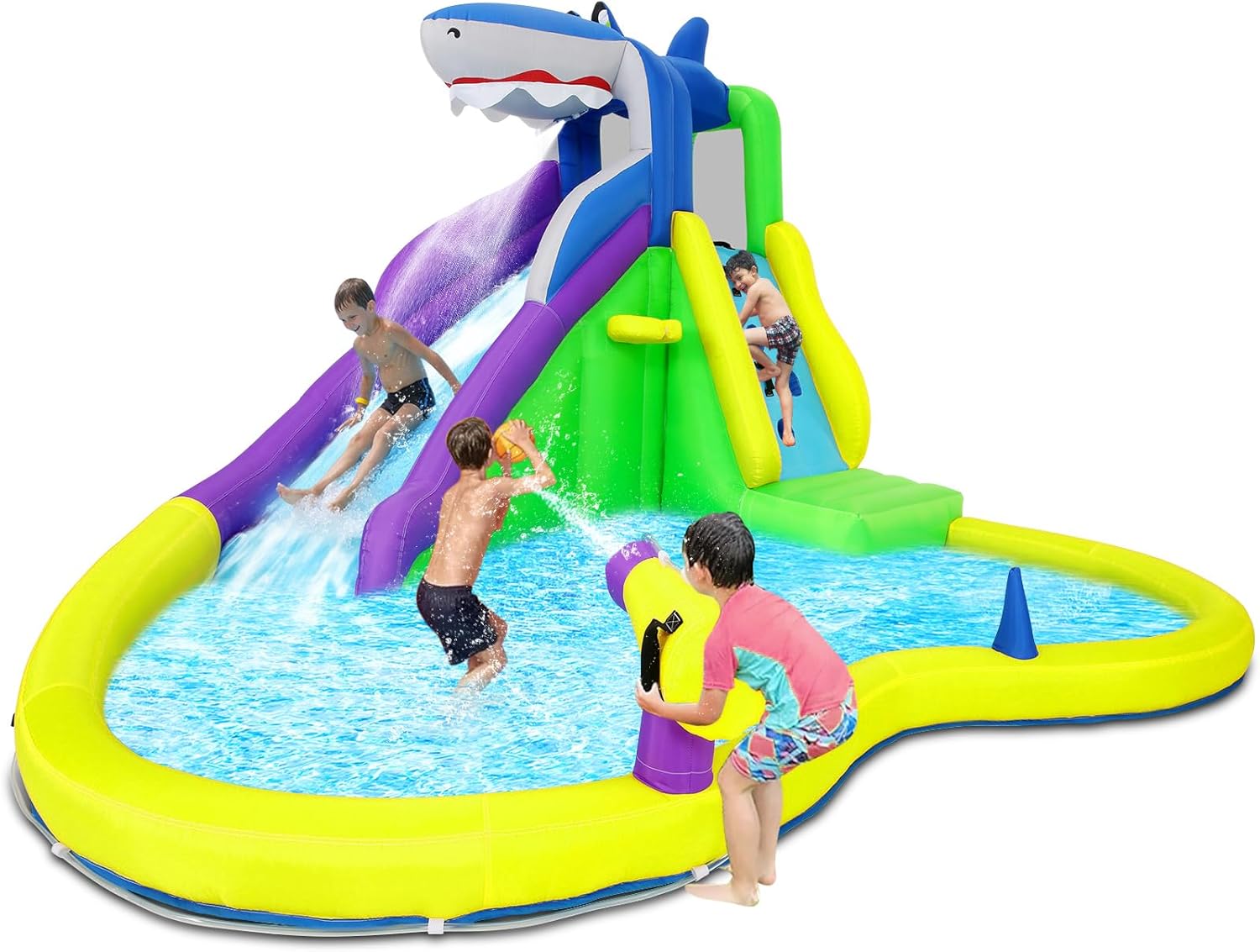 Kids Outdoor Inflatable - 13x14FT Inflatable Bounce House with Water