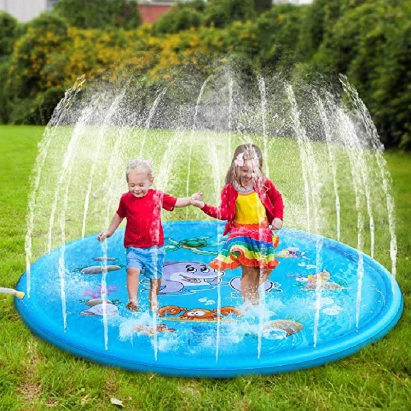 Sprinkler Splash Pad - 100/170cm Kids Inflatable Water Splash Play