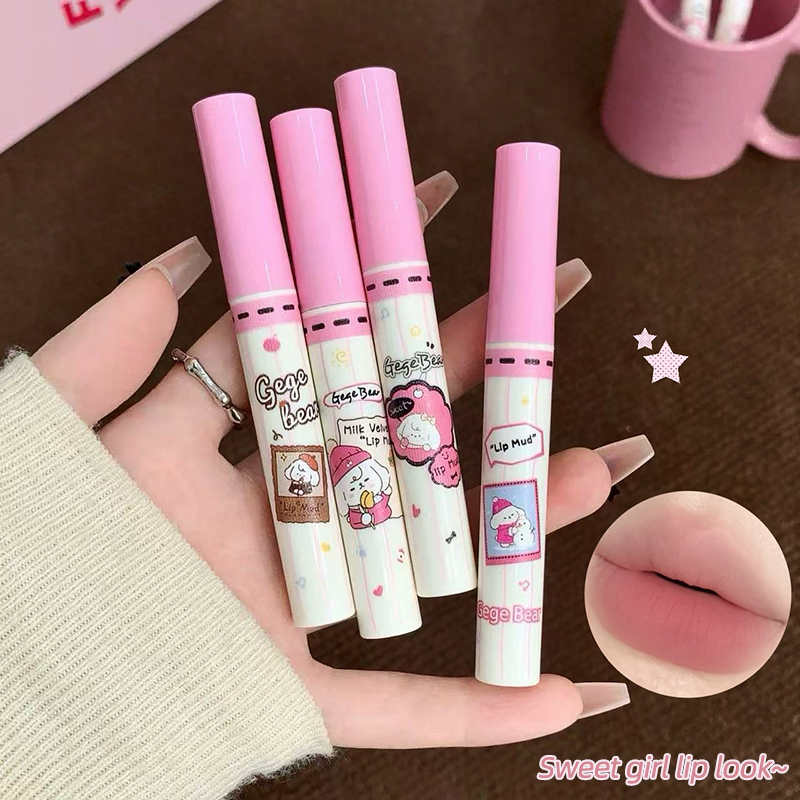 Gege Bear 6PC Velvet Lip Mud S - Muddy Puddle Suit ulasan dan harga