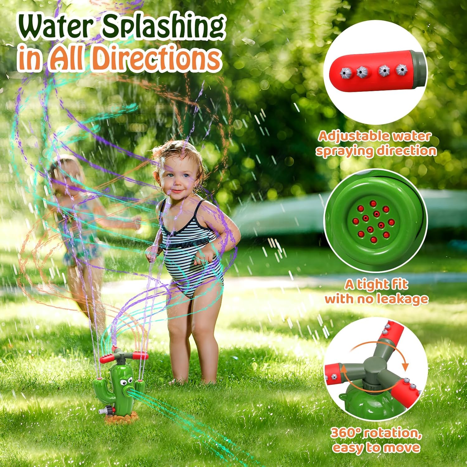 Water Spray Toy Cactus Sprinkl - Sprinkler Splash Pad ulasan dan harga