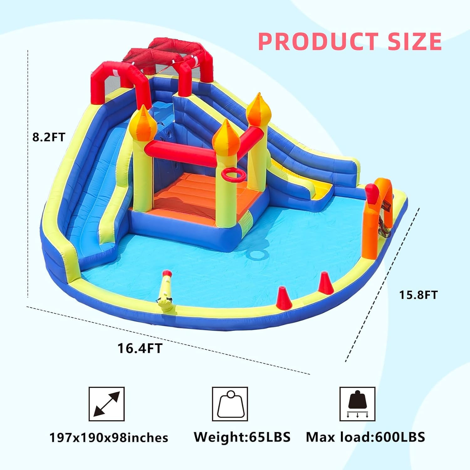 Kids Jumping Castle with Two L - Kids Outdoor Inflatable ulasan dan harga