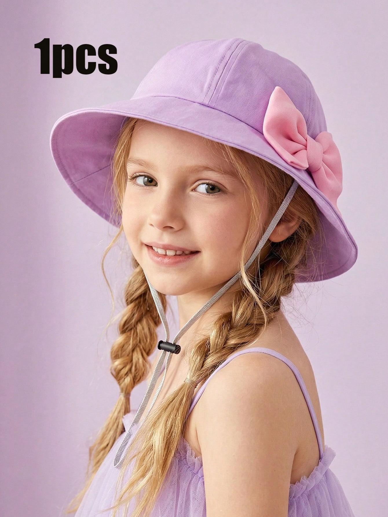 1Pcs Girl 3-8Y Trendy Pink Big - Kids Outdoor Hat ulasan dan harga