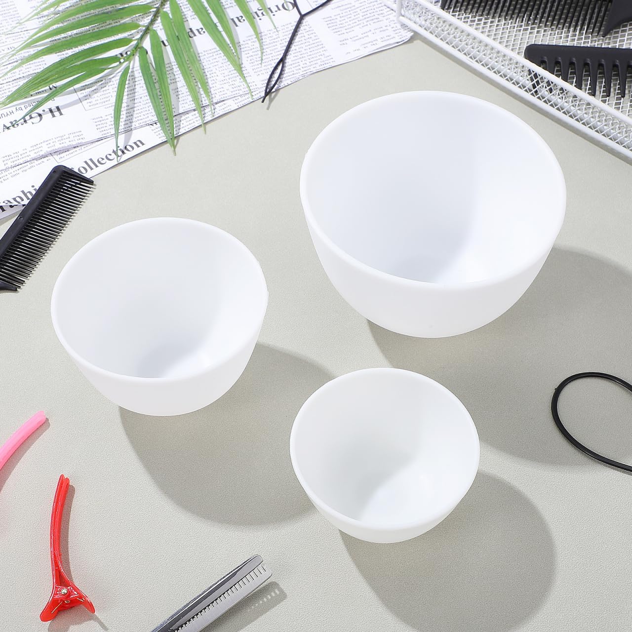 3pcs/set Silicone Bowls White  - Muddy Puddle Suit ulasan dan harga
