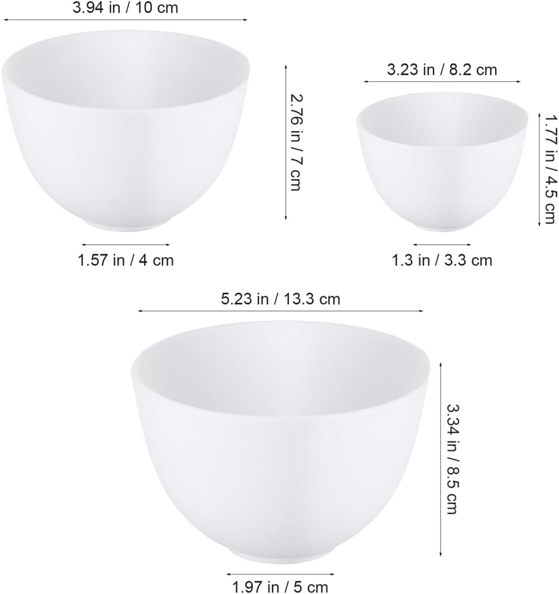 3pcs/set Silicone Bowls White  - Muddy Puddle Suit ulasan dan harga