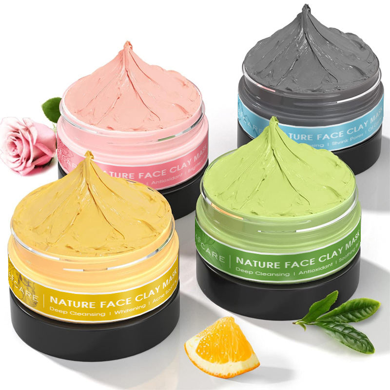 4 Pcs Clay Facial Mask Set Tur - Muddy Puddle Suit ulasan dan harga