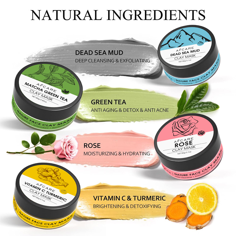 4 Pcs Clay Facial Mask Set Tur - Muddy Puddle Suit ulasan dan harga
