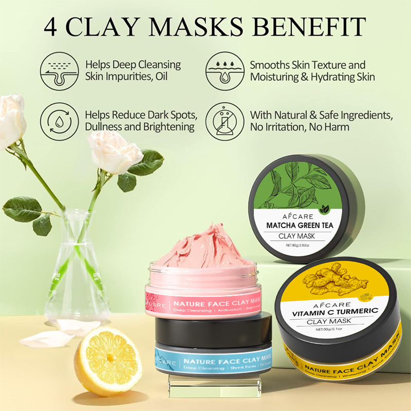4 Pcs Clay Facial Mask Set Tur - Muddy Puddle Suit ulasan dan harga