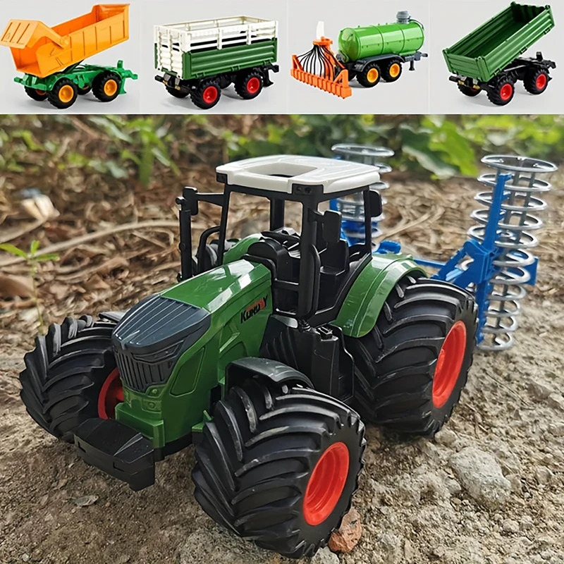 1:24 Inertial Farm Tractor wit - Kids Outdoor Gifts ulasan dan harga