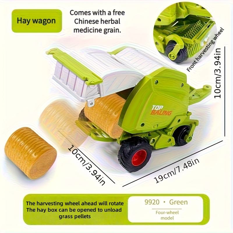 1:24 Inertial Farm Tractor wit - Kids Outdoor Gifts ulasan dan harga