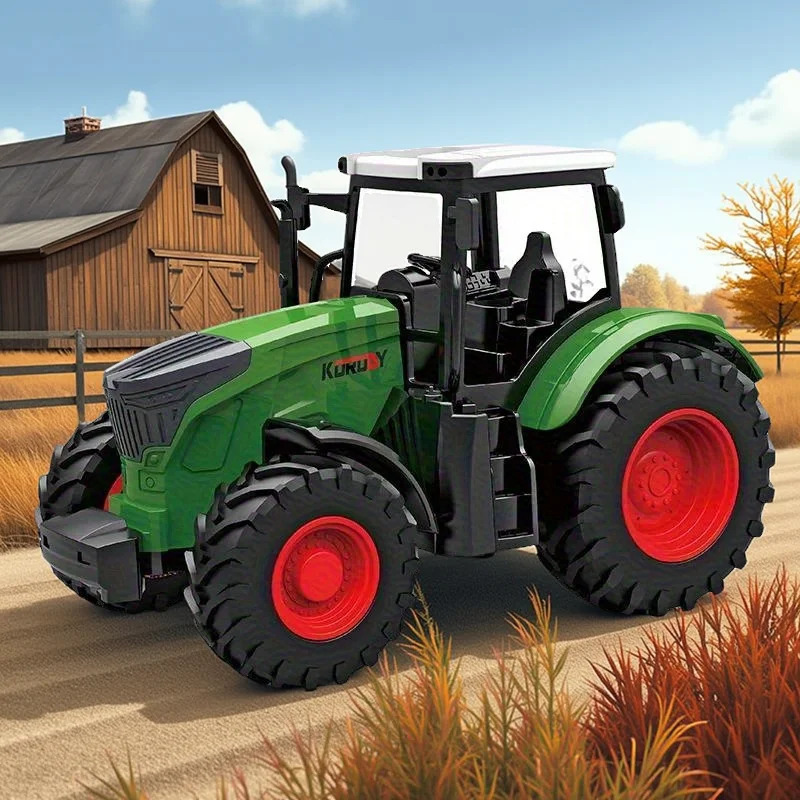 1:24 Inertial Farm Tractor wit - Kids Outdoor Gifts ulasan dan harga