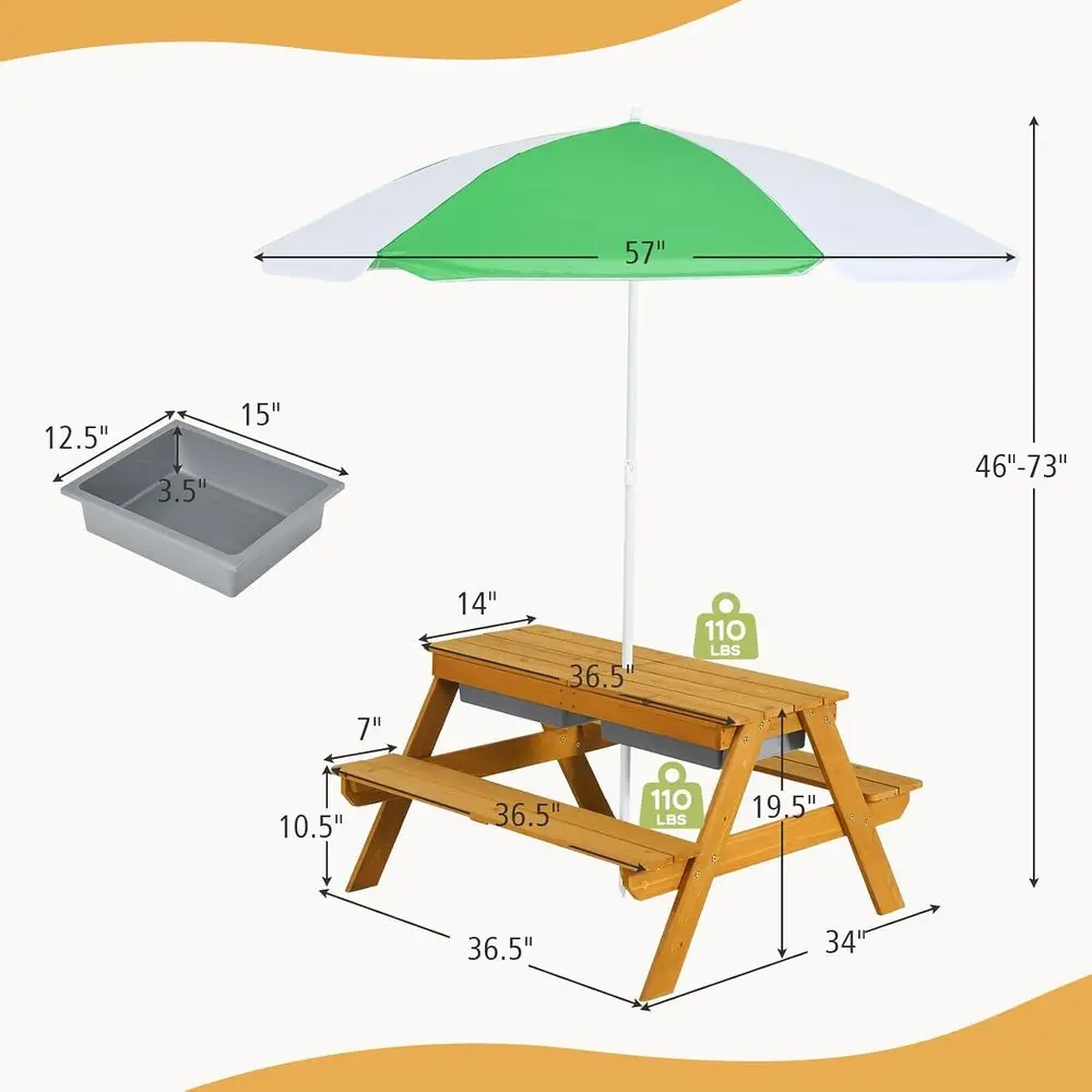 3-in-1 Height-Adjustable Umbre - Kids Outdoor Umbrella For Table ulasan dan harga