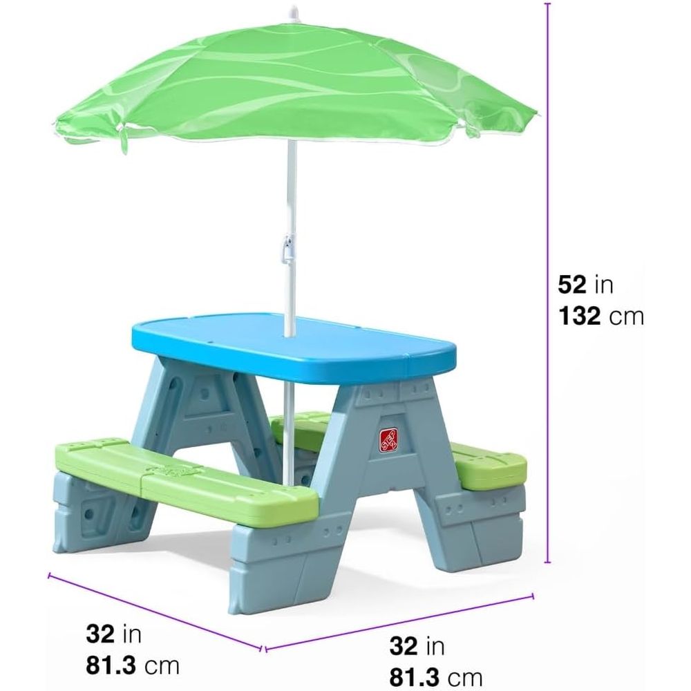 Sun & Shade Kids Picnic Table  - Kids Outdoor Umbrella For Table ulasan dan harga