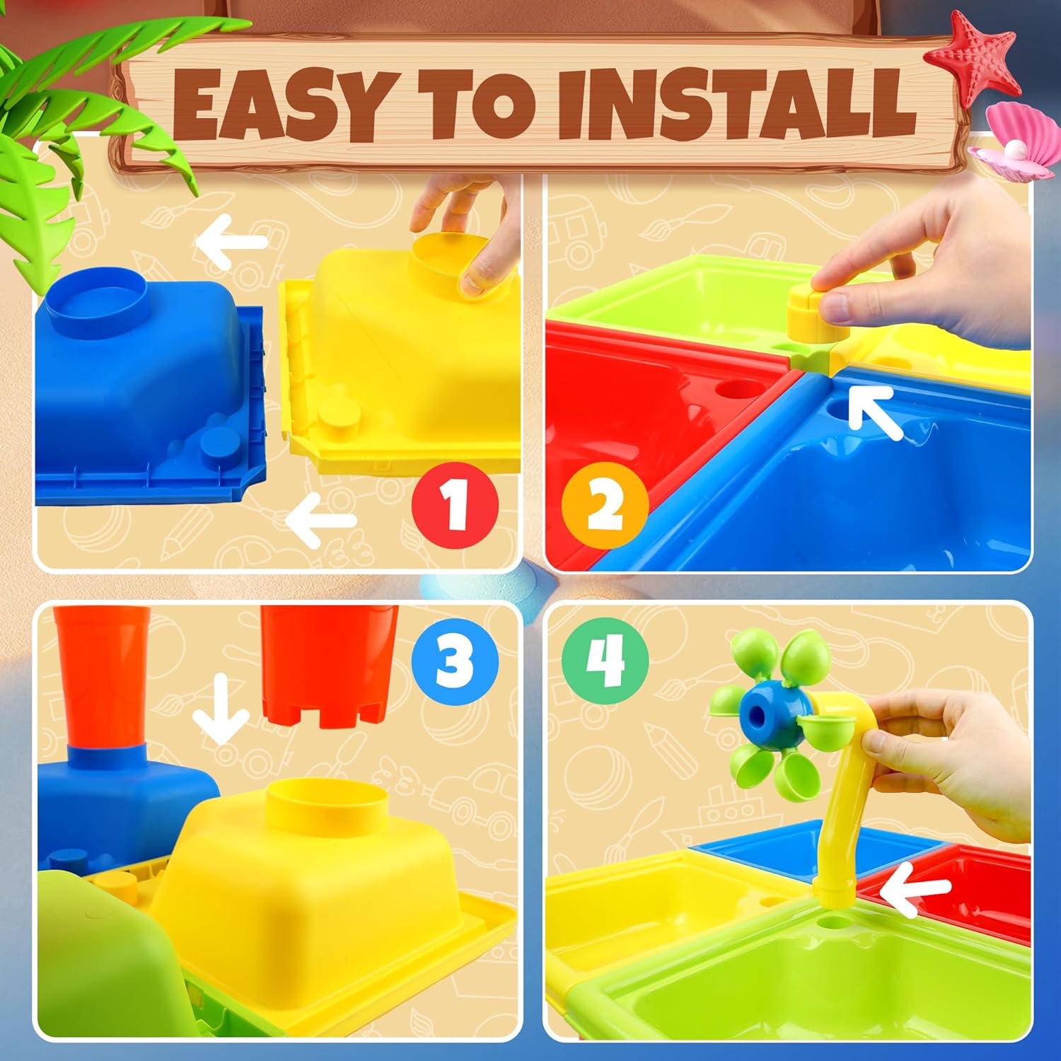25 Pcs Summer Water Table for  - Kids Outdoor Water Toys ulasan dan harga