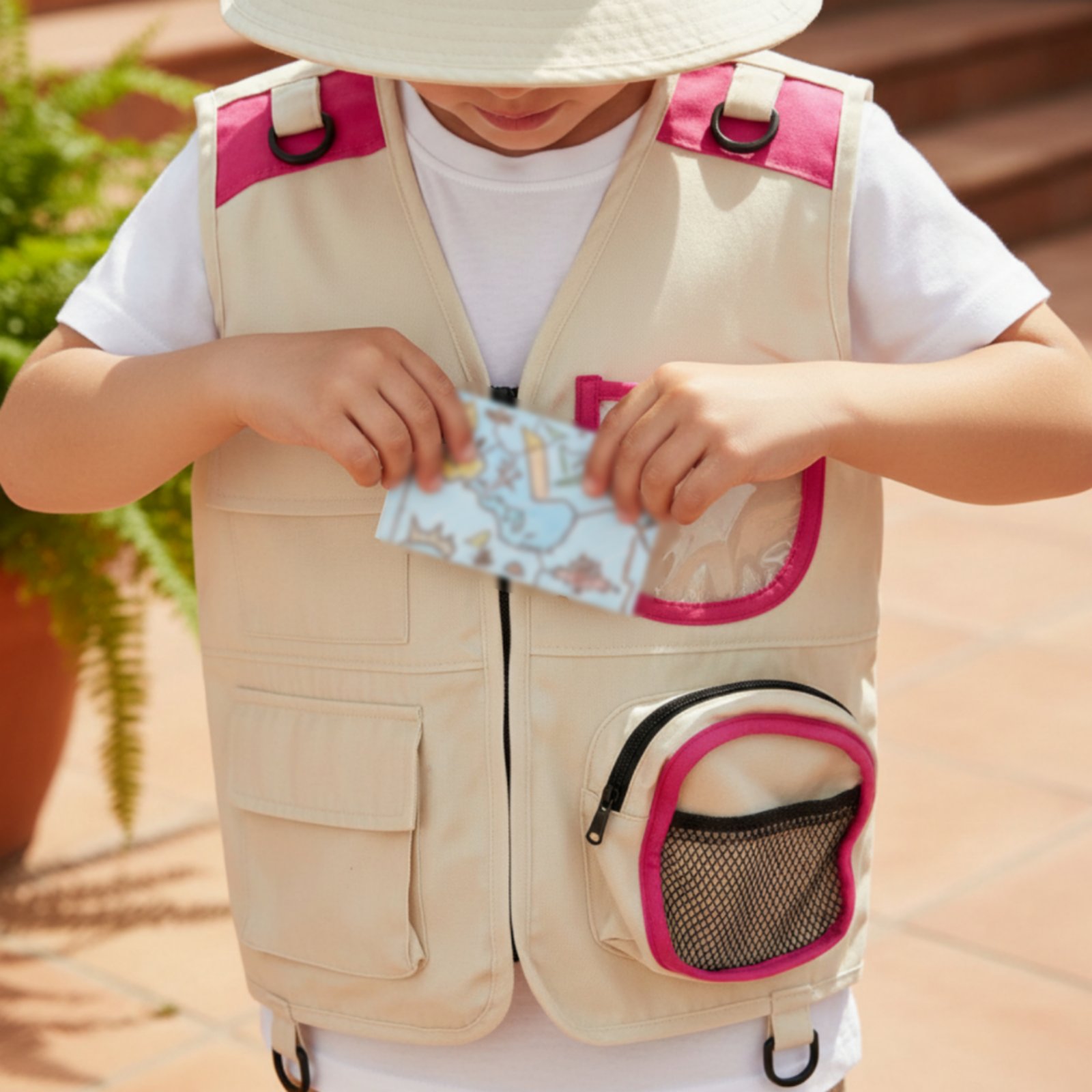 Explorer Hat and Vest Role Pla - Kids Outdoor Hat ulasan dan harga