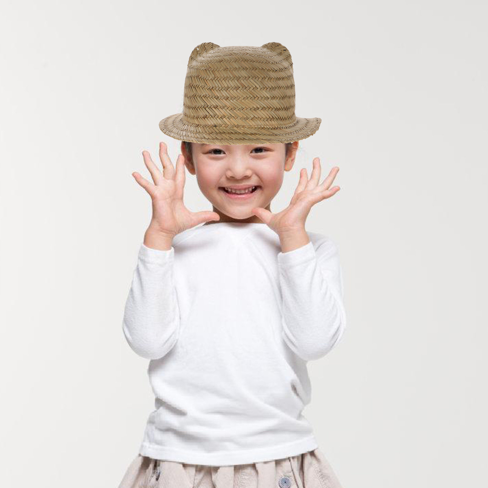 Kids Straw Sun Hat Wide Brim W - Kids Outdoor Hat ulasan dan harga