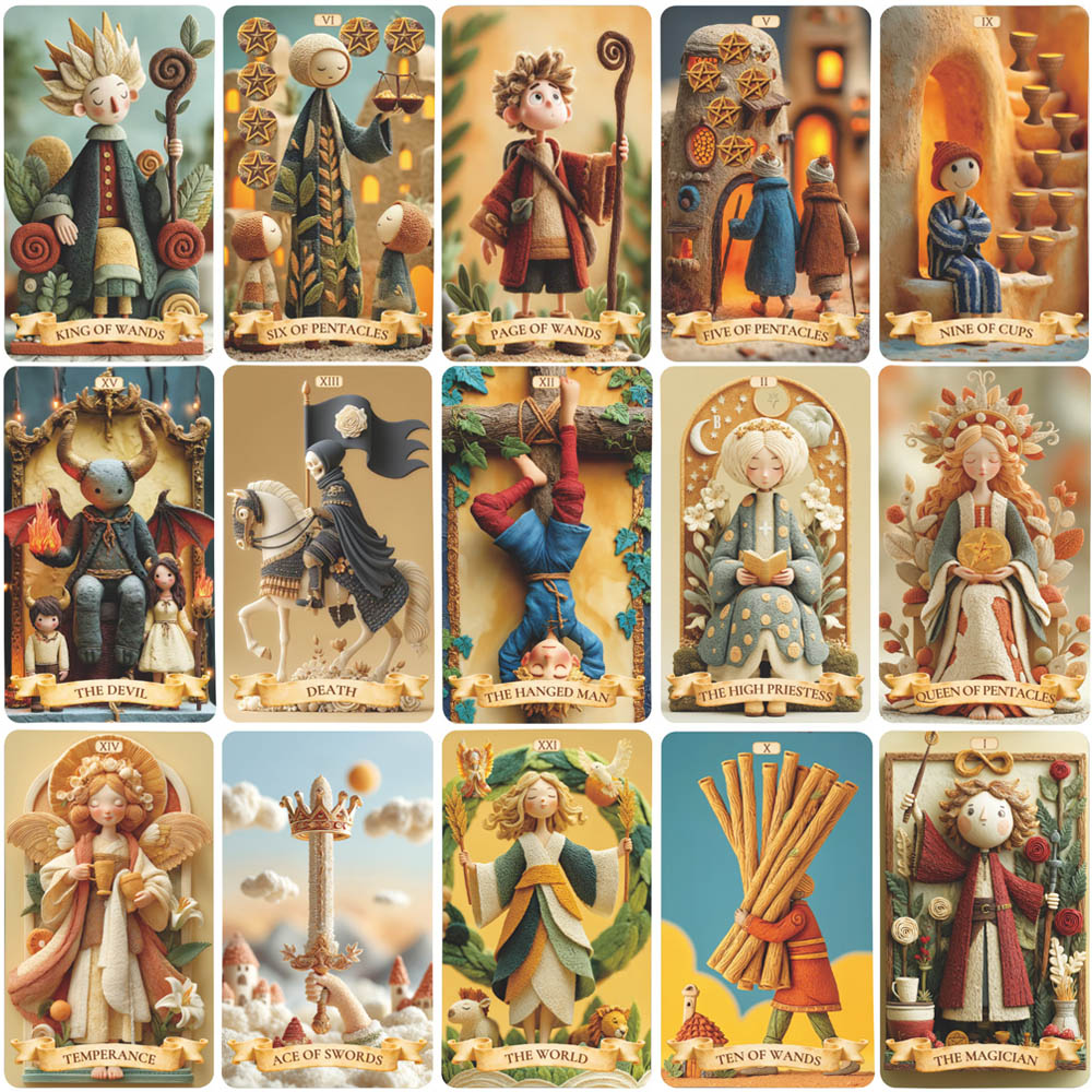 78 Tarot Cards Set, 13x8 Cm Th - Muddy Puddle Suit ulasan dan harga