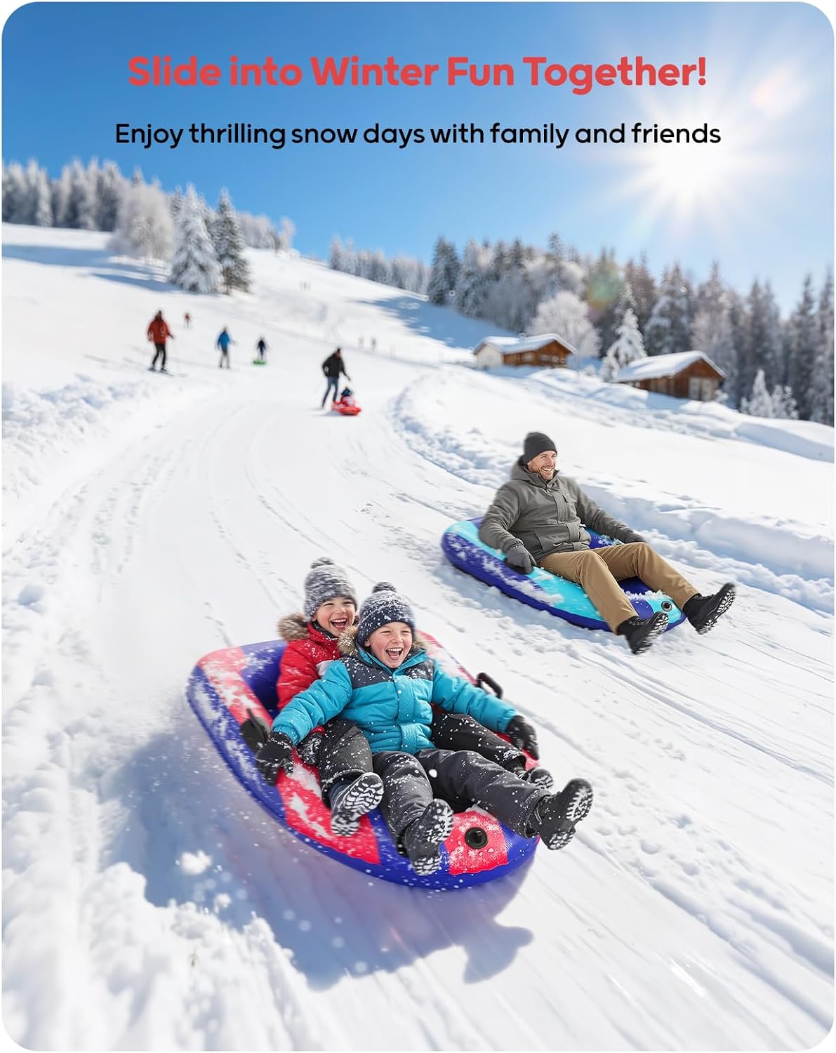 QPAU Inflatable PVC Snow Sled  - Kids Outdoor Inflatable ulasan dan harga