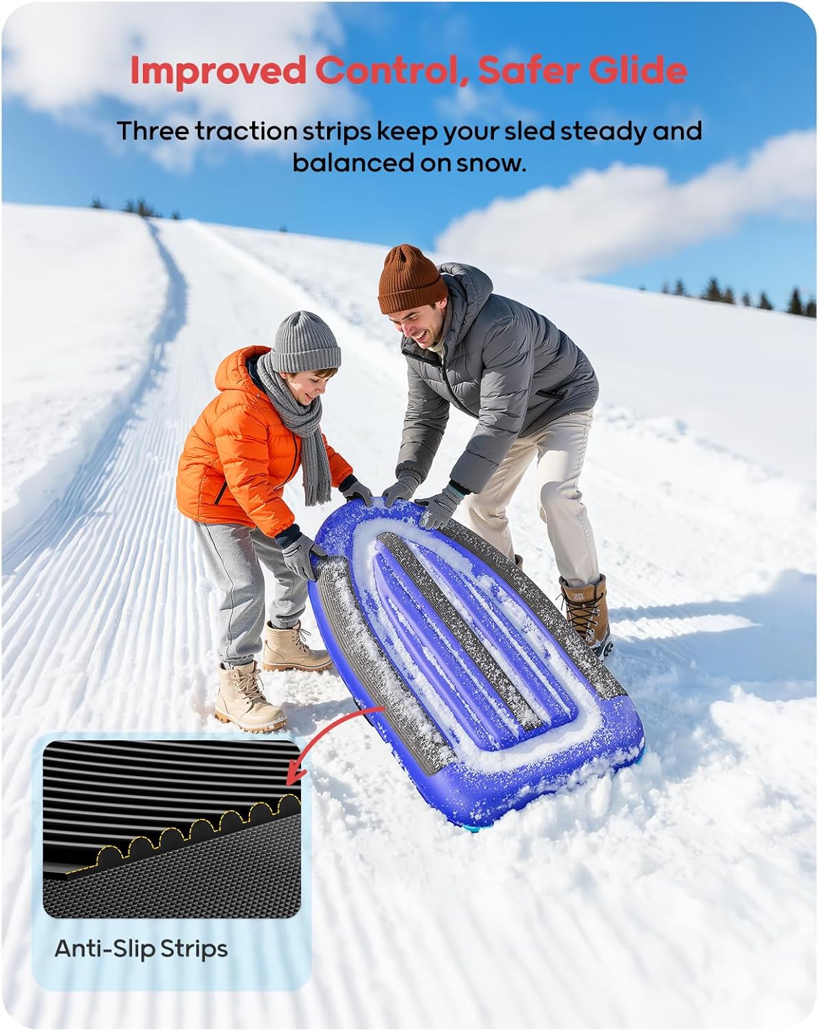 QPAU Inflatable PVC Snow Sled  - Kids Outdoor Inflatable ulasan dan harga