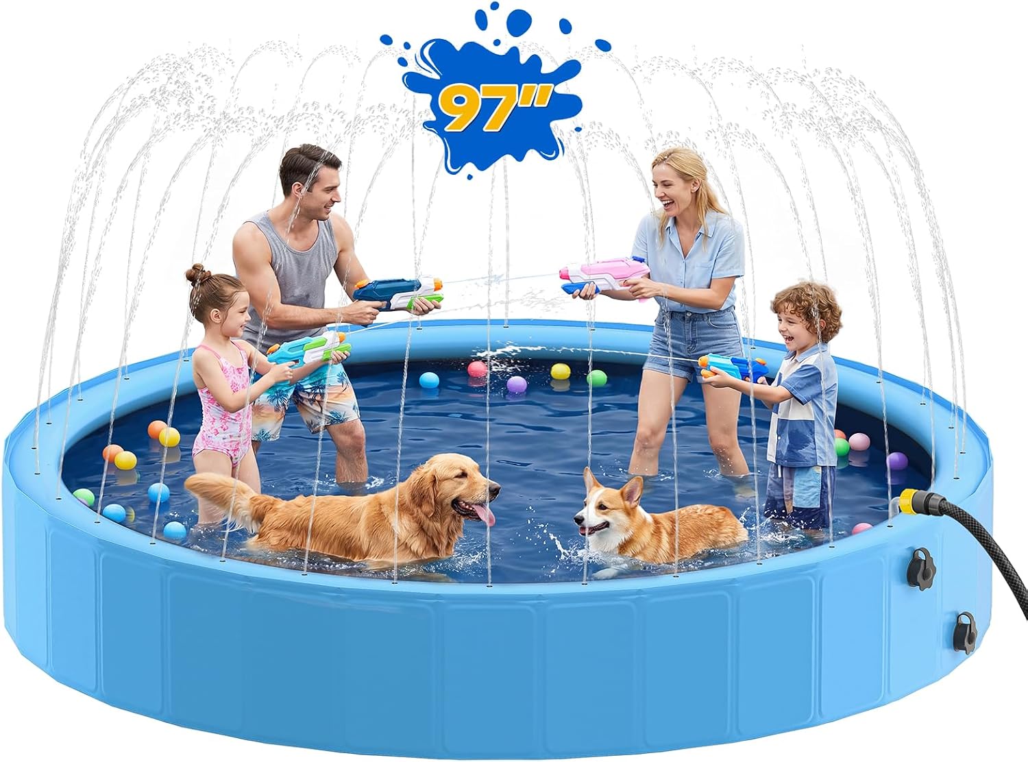 Splash Pad PVC Material Large  - Sprinkler Splash Pad ulasan dan harga