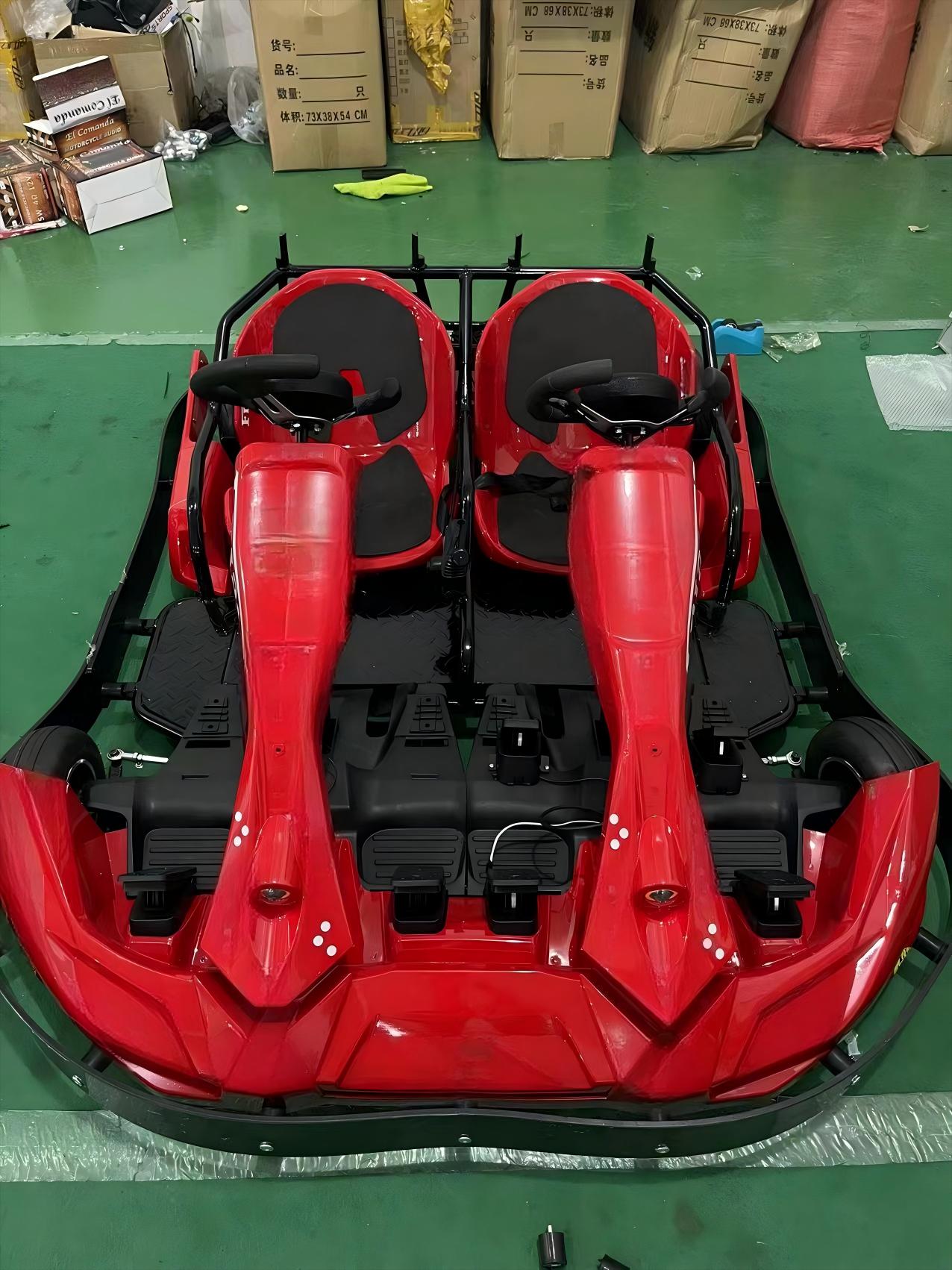 Dual-Seated Electc Racing Kart - Kids Outdoor Karting ulasan dan harga