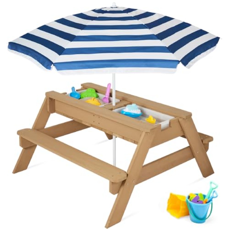 Outdoor kids picnic table with - Kids Outdoor Umbrella For Table ulasan dan harga