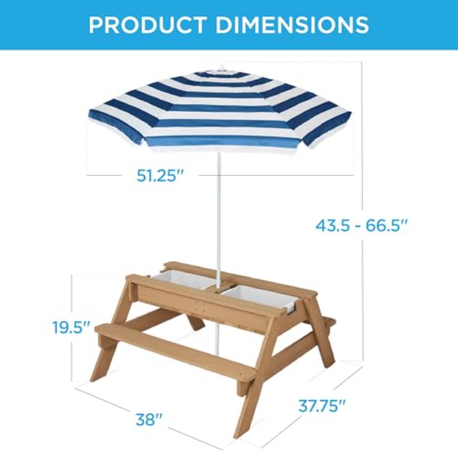 Outdoor kids picnic table with - Kids Outdoor Umbrella For Table ulasan dan harga