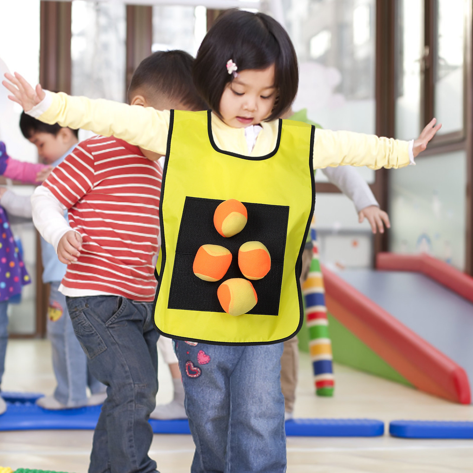 1Set Children Sticky Ball Vest - Kids Outdoor Ball ulasan dan harga