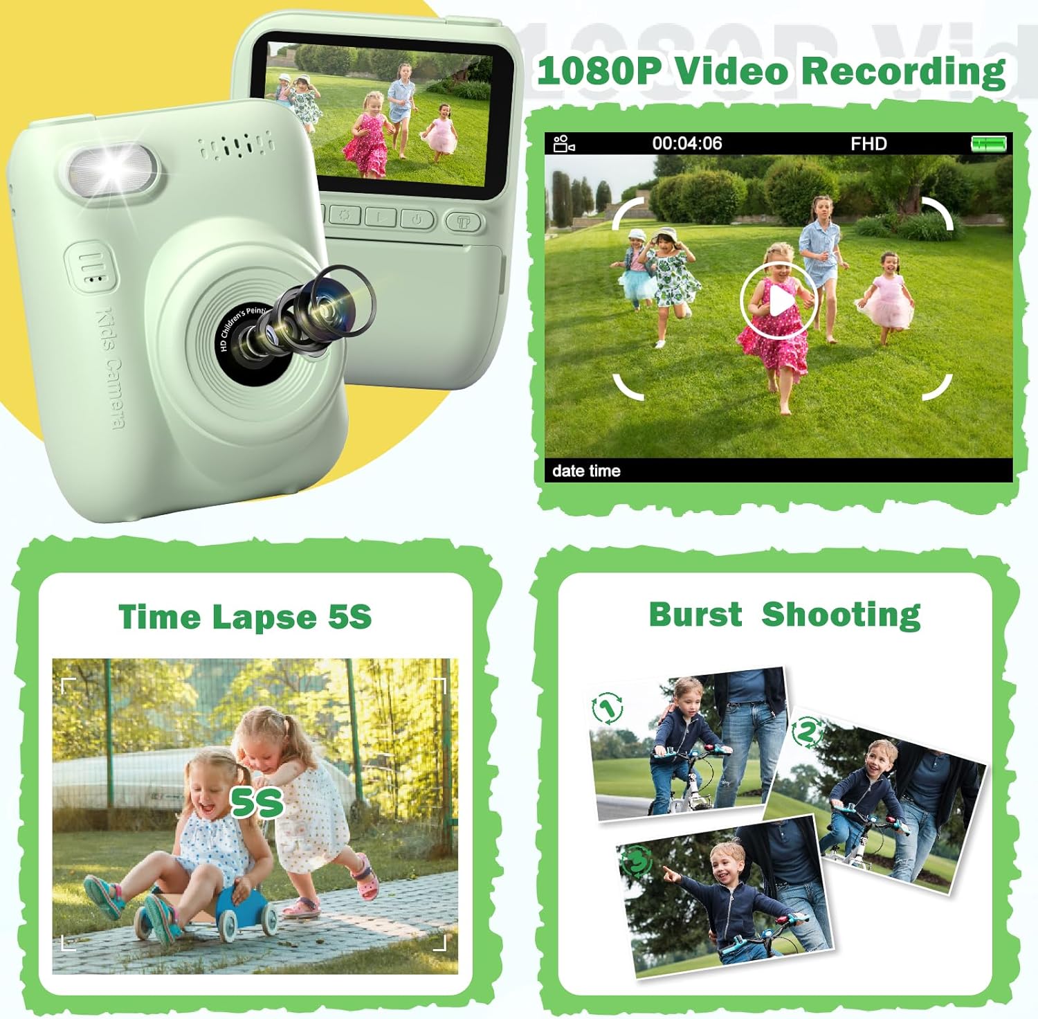 Instant Print Kids Camera, Por - Kids Outdoor Gifts ulasan dan harga