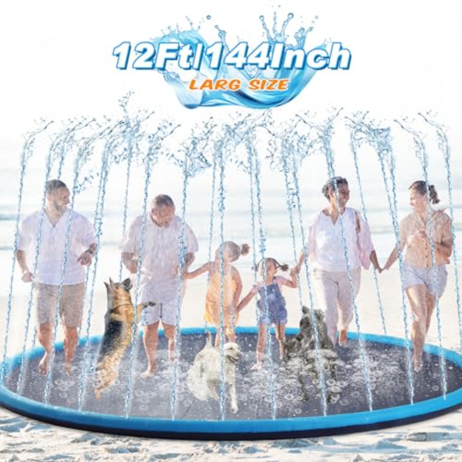 12 ft Extra Large Non Slip Spl - Sprinkler Splash Pad ulasan dan harga