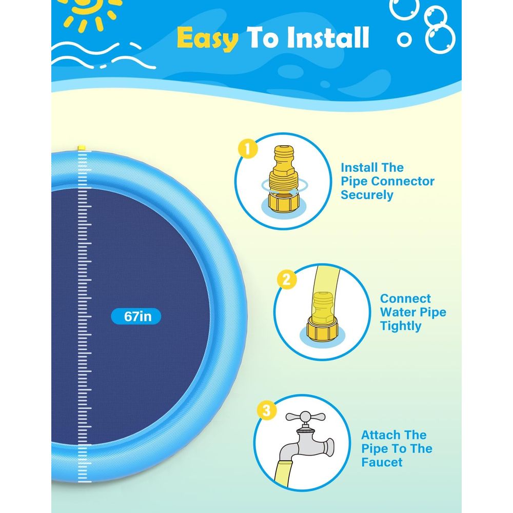Splash Pad or Anti-Slip Dog Po - Sprinkler Splash Pad ulasan dan harga