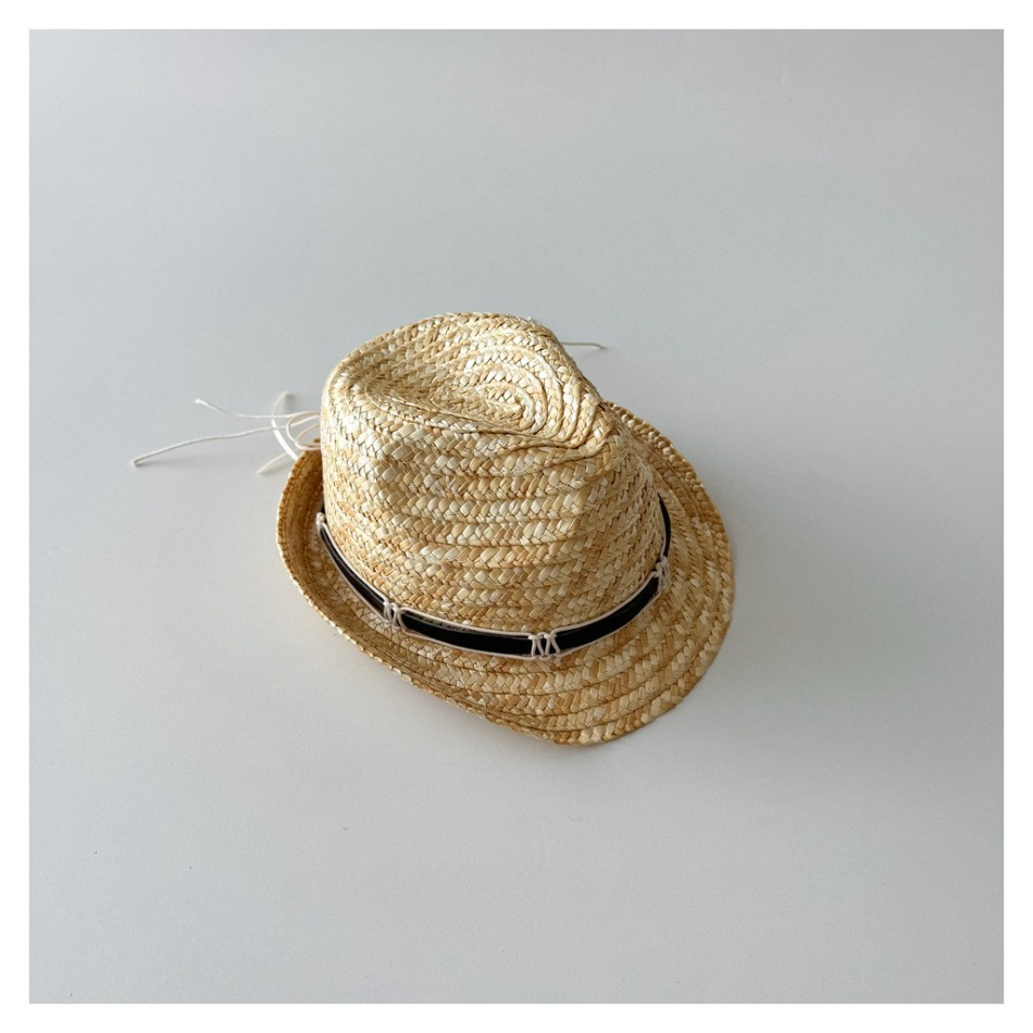Kids Natural Straw Fedora Hat  - Kids Outdoor Hat ulasan dan harga