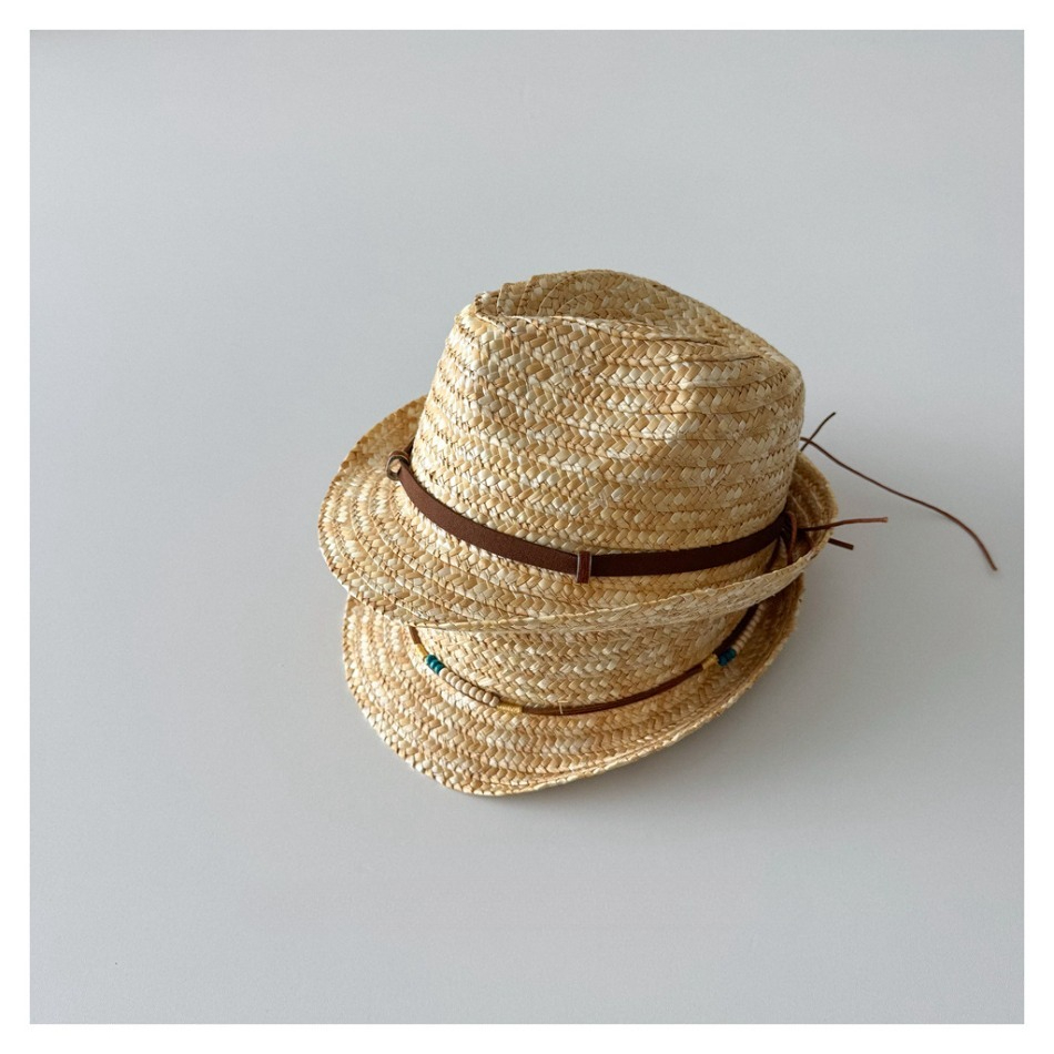 Kids Natural Straw Fedora Hat  - Kids Outdoor Hat ulasan dan harga