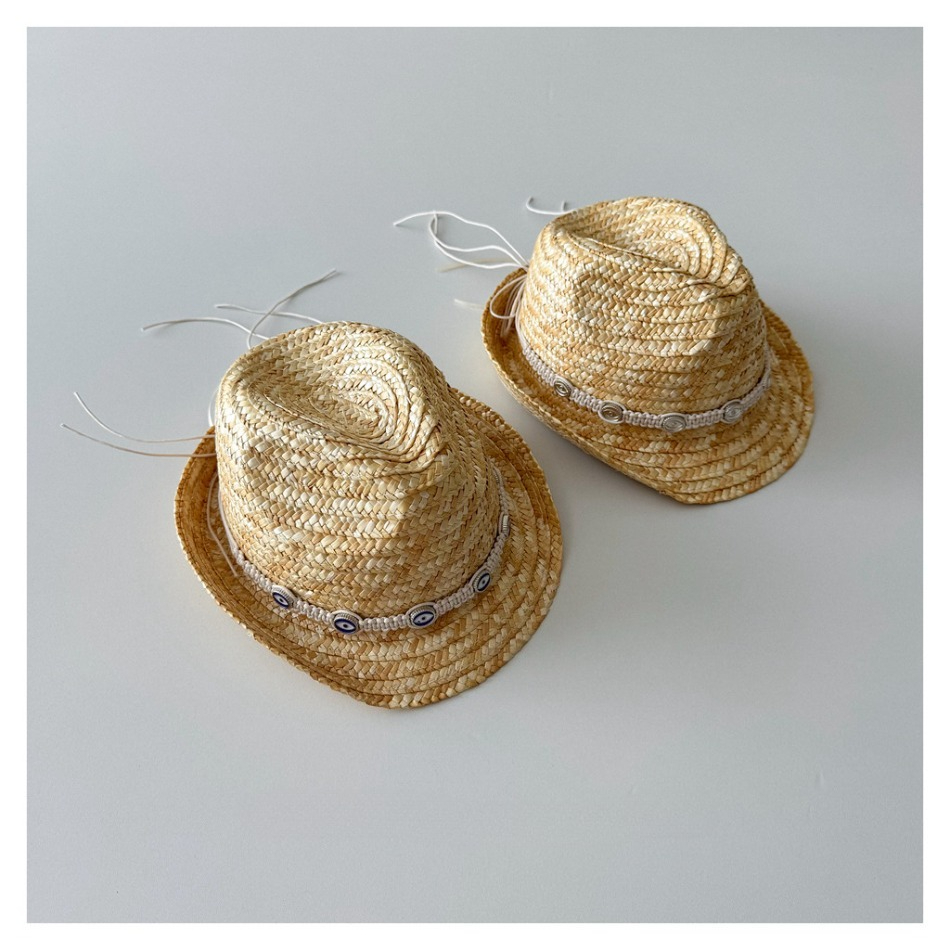 Kids Natural Straw Fedora Hat  - Kids Outdoor Hat ulasan dan harga