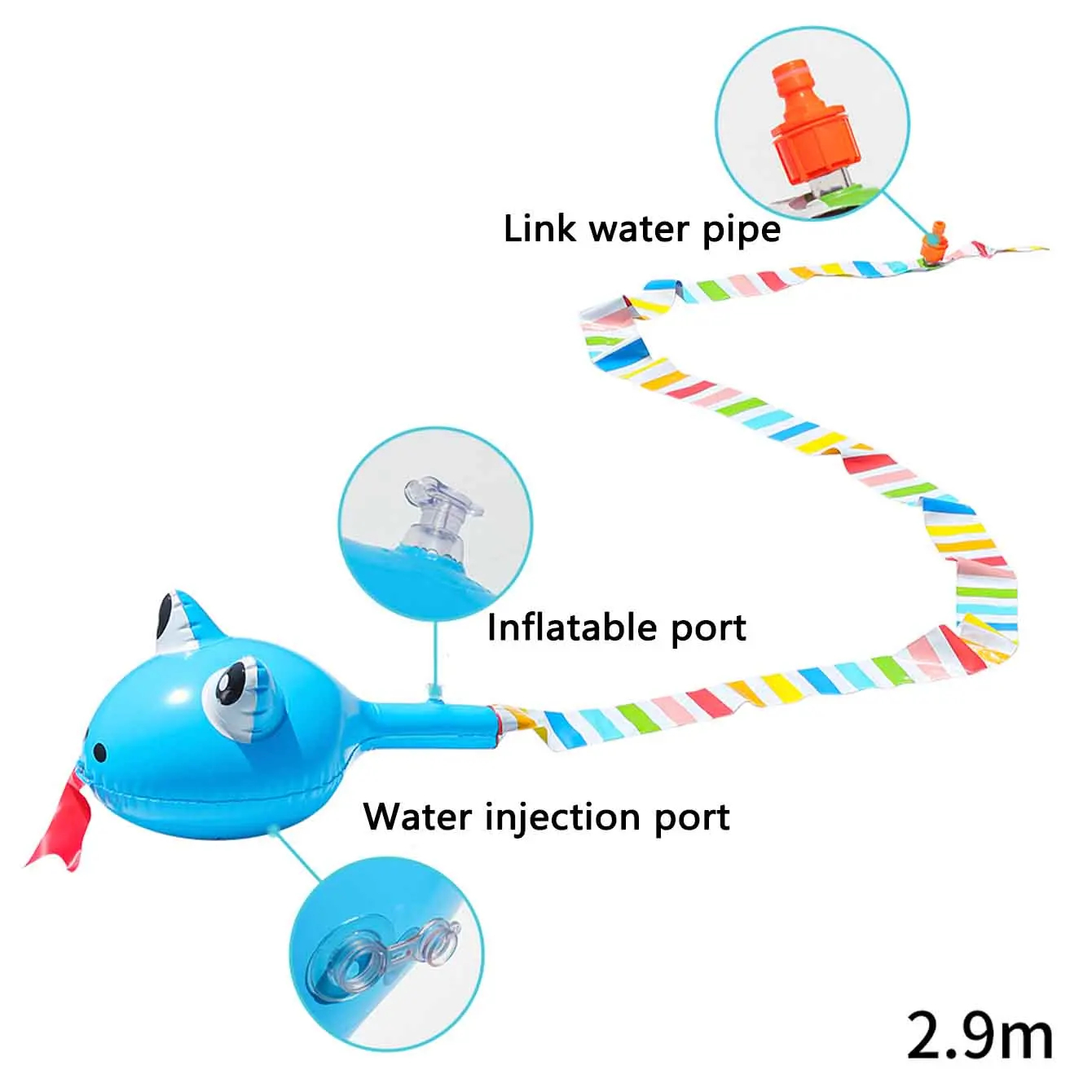 Inflatable Water Spray Snake T - Kids Outdoor Water Toys ulasan dan harga