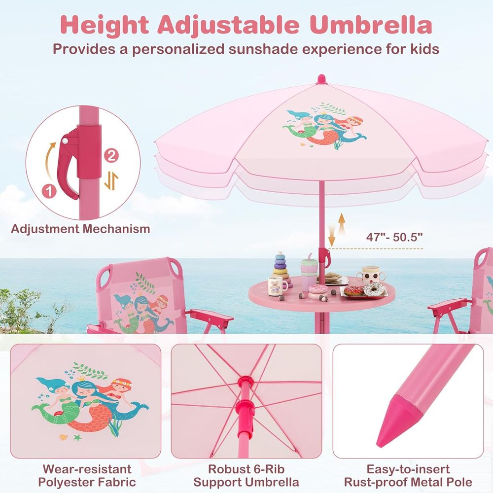 Kids Picnic Table, Kids Outdoo - Kids Outdoor Umbrella For Table ulasan dan harga