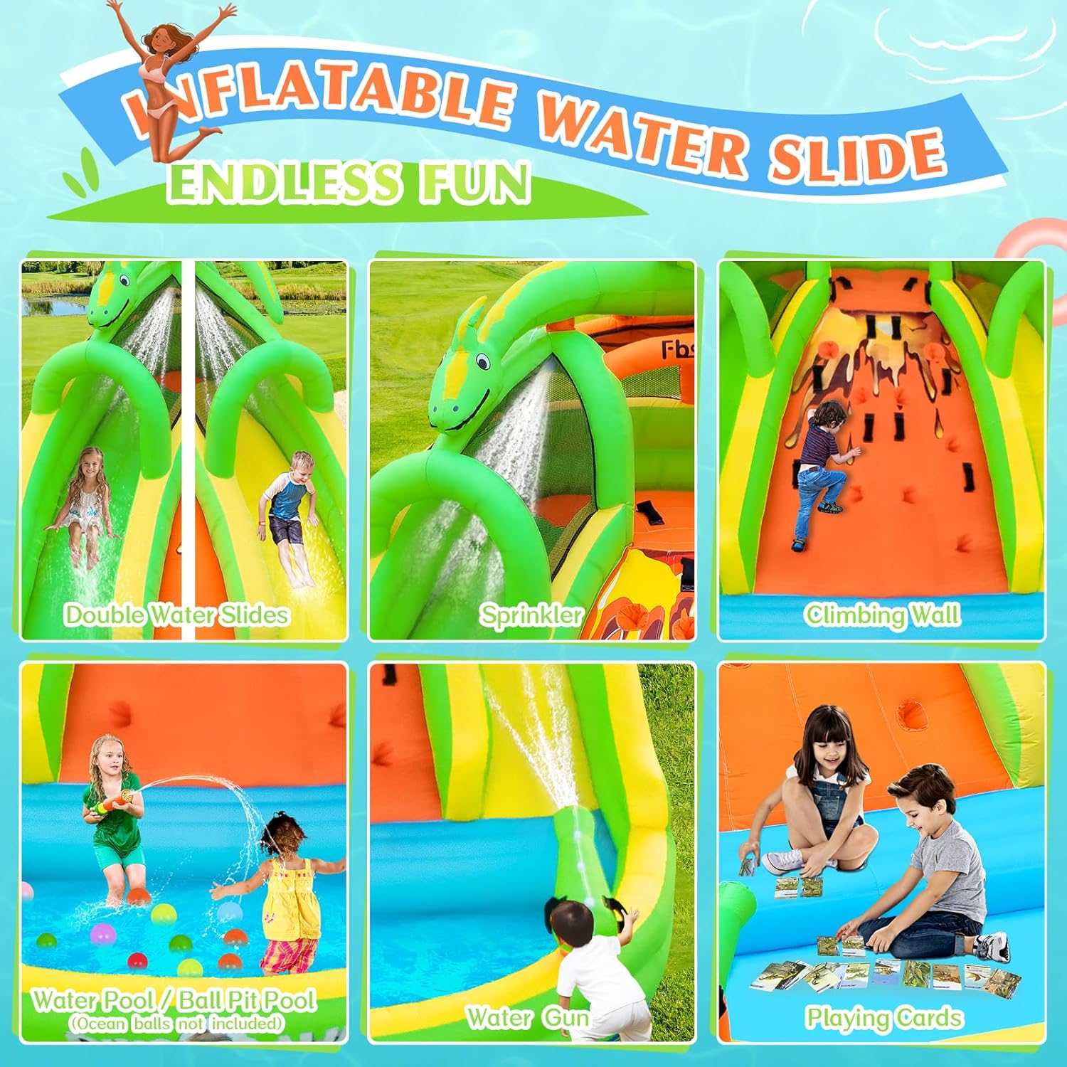 Kids Inflatable Bounce House w - Kids Outdoor Inflatable ulasan dan harga