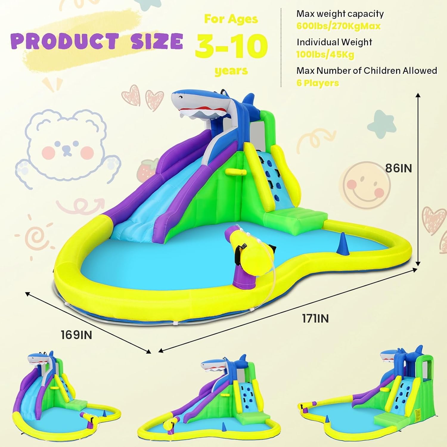 13x14FT Inflatable Bounce Hous - Kids Outdoor Inflatable ulasan dan harga