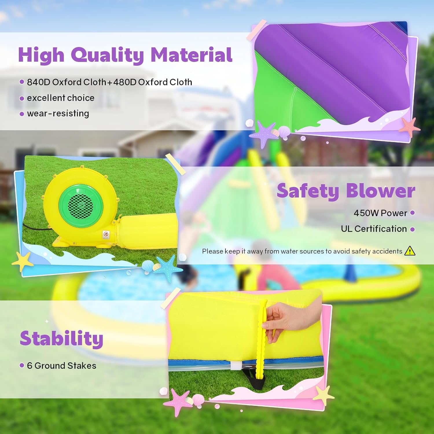 13x14FT Inflatable Bounce Hous - Kids Outdoor Inflatable ulasan dan harga
