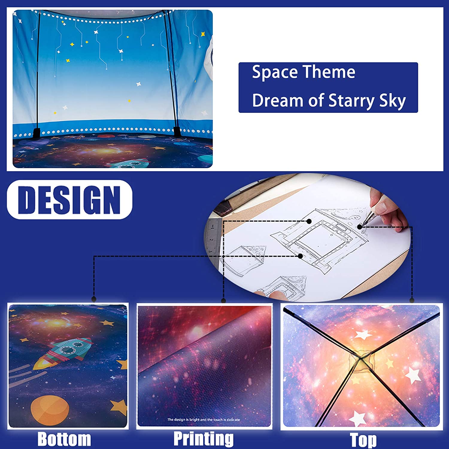 Rocket Ship Kids Tent Pop Up P - Kids Outdoor Lounge Set ulasan dan harga