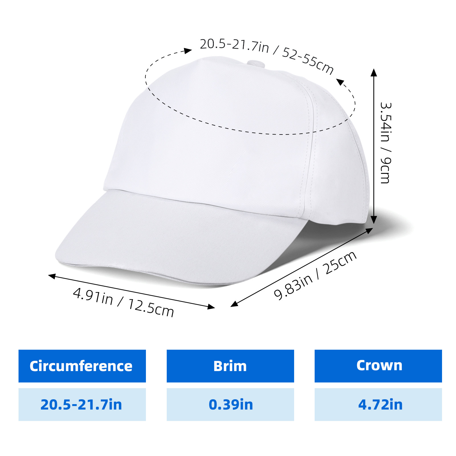 12Pcs Kids White Baseball Caps - Kids Outdoor Hat ulasan dan harga
